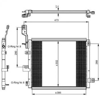 Condensador de Aire Acondicionado NRF 350047 para Hyundai Atos - Fácil Instalación