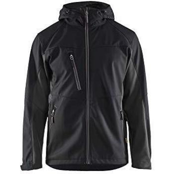 Chaqueta de trabajo Softshell con capucha 4753 - Negro/Gris oscuro XS