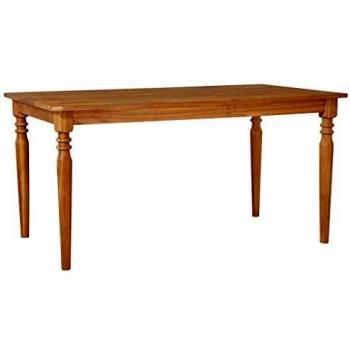 vidaXL Acacia Mesa Comedor Madera Maciza Diseño Estilo Rústico Campestre Tablero Láminas Rectangular Mueble Salón Sala Cocina Interior Exterior Marrón