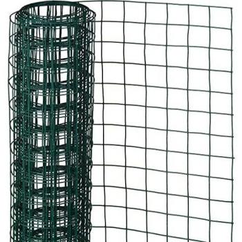 Nature Malla de Alambre Cuadrada 1x5 m Verde Acero Plástico Alambrada Valla
