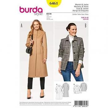 Burda patrón 6461 Abrigo y Chaqueta, Papel, Color Blanco, 19 x 14 x 0,5 cm