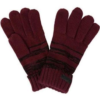 Regatta Davion' Stripe Knit Gloves Guantes, Hombre, Granate, S/M