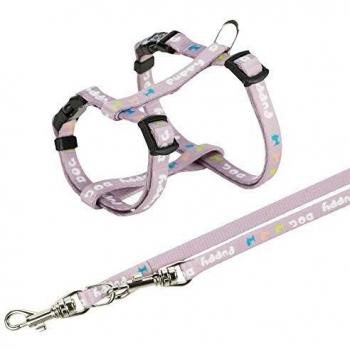 Arnés con Correa Trixie Junior para Cachorros - Tamaño: 23-34 cm de Pecho, Longitud de la Correa: 200 cm, Ancho de la Correa: 0.8 cm
