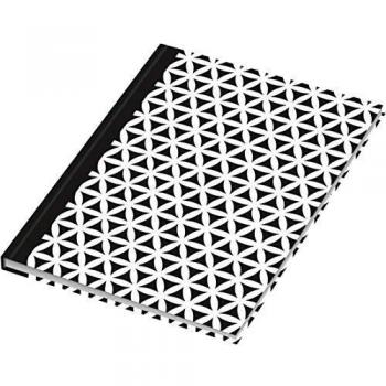 Cuaderno RNK Verlag Flores en Blanco y Negro A5, Punteado, 96 Hojas