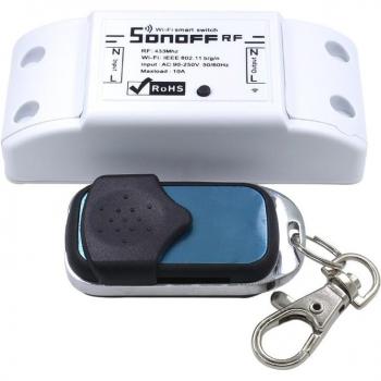Control Remoto Inalámbrico Wifi SONOFF 433Mhz de 4 Canales con Botones ABCD para Interruptores T1/4CH/RF