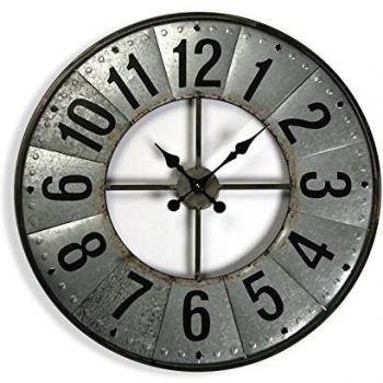 Versa Middleburg Reloj de Pared Silencioso Decorativo para la Cocina, el Salón, el Comedor o la Habitación, , Medidas