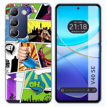 Funda de Silicona para Vivo V40 SE 5G con Diseño de Cómic y Dibujos