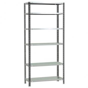 Estantería Metálica Comfort 6/300 Antracita/Blanco, 2000x900x300 mm, 6 Baldas, Soporta 100 kg por balda