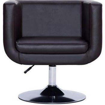 SengentoStyle Fauteuil draaibaar kunstleer bruin