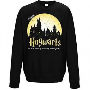 suÃ©ter de cuello redondo sudadera Visit Wizards School black size M