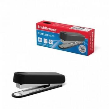 Erichkrause Grapadora 10 - Hasta 15 Hojas - Plástico Resistente a Golpes - Mecanismo de Acero - Capacidad 50 Grapas - Color Negro