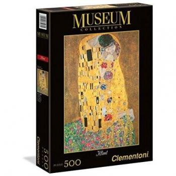 Clementoni - Puzzle 500 piezas cuadro El Beso de Klimt- Colección Museos, Puzzle adulto