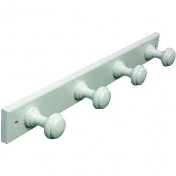 Brinox Perchero, Pino, Lacado Blanco, 48x5.5x7.4 cm