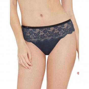 Variance 00769-094 Women's Irresistible Anthracite Grey Solid Colour Lace Panty Thong XL/2XL