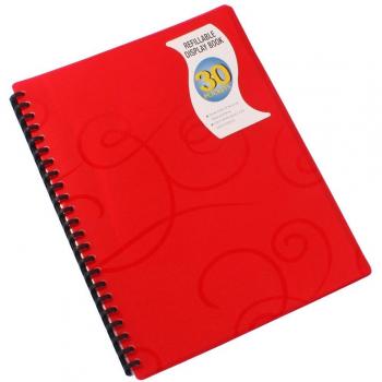 Beautone A4 Display Book Jewel Twin 30 Page - Red