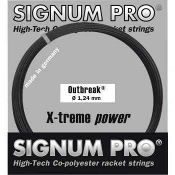 Signum Pro Outbreak garniture Raqueta de Tenis Cuerdas Tenis, Color Negro Negro Negro/Negro Talla:1,18 mm x 12 m