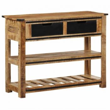 Consola de madera maciza de mango 100x35x75 cm Marrón