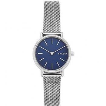 Skagen Signatur Lille, reloj de dos manos para mujer, tamaño de caja de 30 mm, al menos 50% de acero inoxidable reciclado