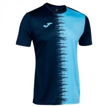 Camiseta de fútbol Joma City II manga corta hombre/niño marino celeste