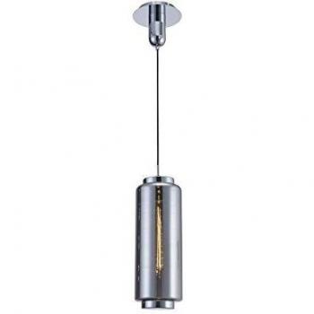 Lámpara Colgante Jarras Cromo Pulido Vidrio 1 Bombilla Altura Ajustable 53,5-71cm