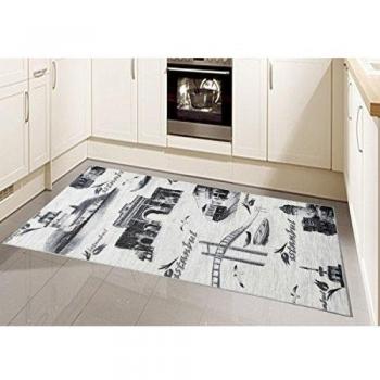 Chic'Orange Cuisine Carpet Rigolet light grey 67 x 180 cm