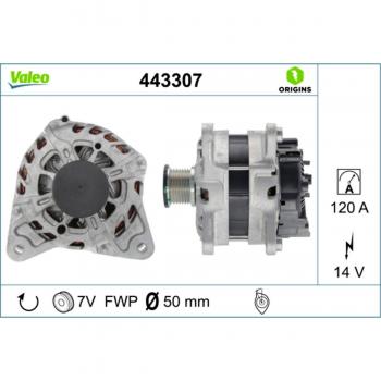 Alternador VALEO 443307 - Generador de alta eficiencia y rendimiento