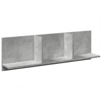 Armario de pared 100x16,5x30 cm Aglomerado de hormigón gris, Mueble de pared madera ingeniería gris hormigón 100x16,5x30 cm, Armario montado en la Pared