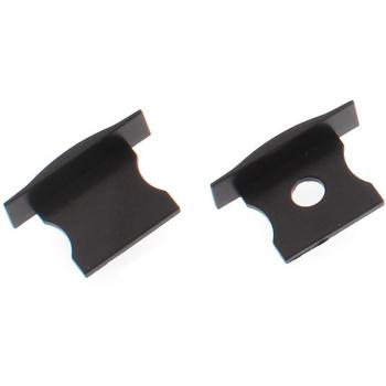 LEDBOX RIDA Perfil Empotrado para Tiras LED con Tapas, Negro