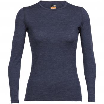 Icebreaker Mujeres Oasis LS Crewe Base Capas, mujer, color Fathom Hthr, tamaño XS