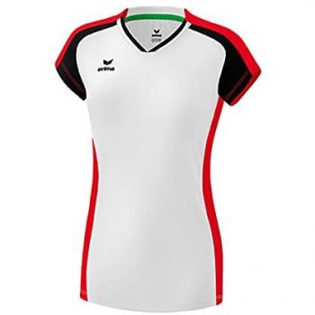 Erima Gandia Women's Short Sleeve T-shirt - White/Red/Black, Size 40