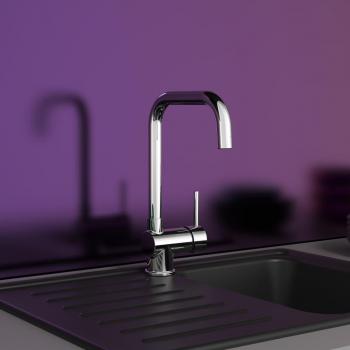Grifo mezclador FUTURA cromado para lavabo y fregadero