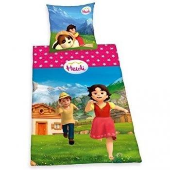 Herding 440254077 Heidi ropa de cama, funda de almohada de 70 x 90 cm 140 x 200 cm con funda de edredón, 100% algodón, diseño, tamaño Austria