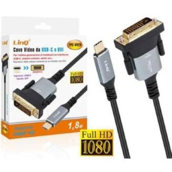 Adaptador de Vídeo USB Tipo C a DVI Full HD 1080p 1,8 m