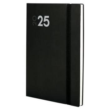 Agenda Finocam Dynamic Mara 2025 - Encuadernada, Semana Vista Vertical, Enero 2025 - Diciembre 2025 (12 meses), Color Negro, Internacional, Multilingüe