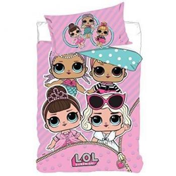 Funda Nórdica de Microfibra 2 Piezas LOL Surprise Rosa para Cama de 90 cm