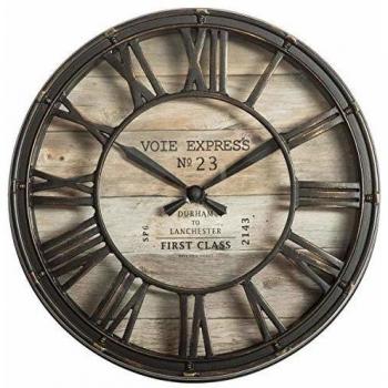 Reloj Mecánico de Plástico Vintage Marrón Texas - Estilo Vintage - Marca Factory Cuadros