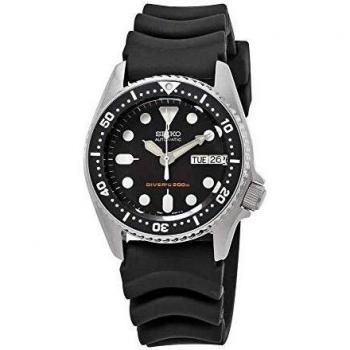 Seiko Men's SKX013K Black Rubber Automatic Watch with Black Dial