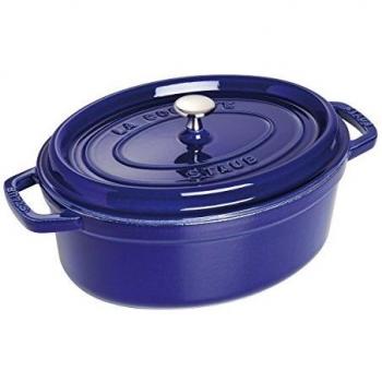 Staub La Cocotte Oval 31 cm Dark Blue Cast Iron Casserole