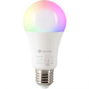 NGS GLEAM1027C - Bombilla LED Wi-Fi Bluetooth con Colores Regulables RGB+W, Bombilla Inteligente 10W E-27 806LM, Controlada con APP/Alexa/Google Assistant [Clase de eficiencia energética A]