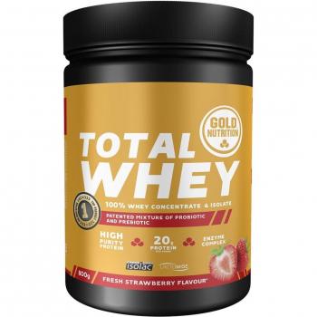 GoldNutrition Total Whey Strawberry 800g - Proteína en Polvo con Sabor a Fresa