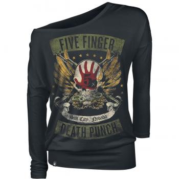 Five Finger Death Punch Wicked Manga Larga Negro