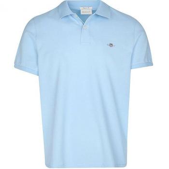 Gant Regular Shield Pique Polo Shirt - Capri Blue - Male - Size: XL