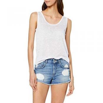 Object Objtessi Slub Tank Top Noos Camiseta sin Mangas, Blanco