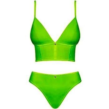 Obsessive Neon Top y Panties, amarillo neón, S-M
