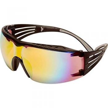 Gafas de seguridad 3M SecureFit SF416XAS-BLK con revestimiento antivaho y lentes espejados grises, negras
