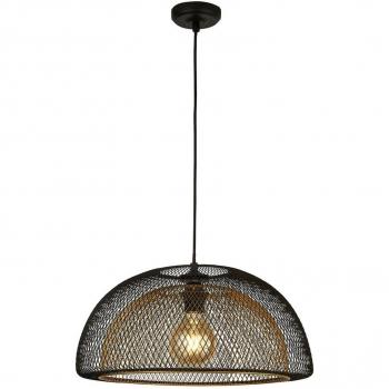 Colgante Nido de Abeja Acero Negro Mate 1 Bombilla 23,5cm