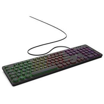 Teclado Físico RGB Mobility Lab AZERTY con Teclas Redondas - ML306858 - Negro
