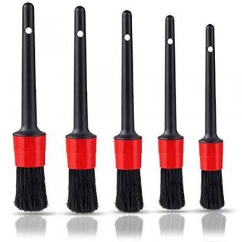 Cepillos de Limpieza para Coches 5 Piezas Pinceles de Detalles Automotriz para Ruedas, Motor, Interior, Emblemas, Exterior, Ventilación de Aire