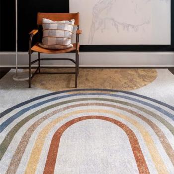 Surya - Alfombra Lavable Plegable Escandinava Moderna Multicolor 120 x 170 cm