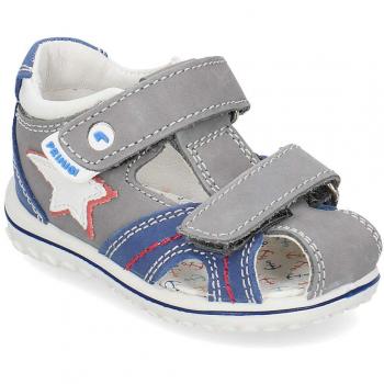 P R I M I G I Boys' First Walking Shoes Grey Grey Baby Blue Grey Size: 4 UK Child